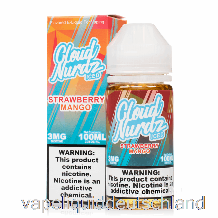 Eis-Erdbeer-Mango – Cloud Nurdz – 100 Ml 0 Mg Vape-Flüssigkeit